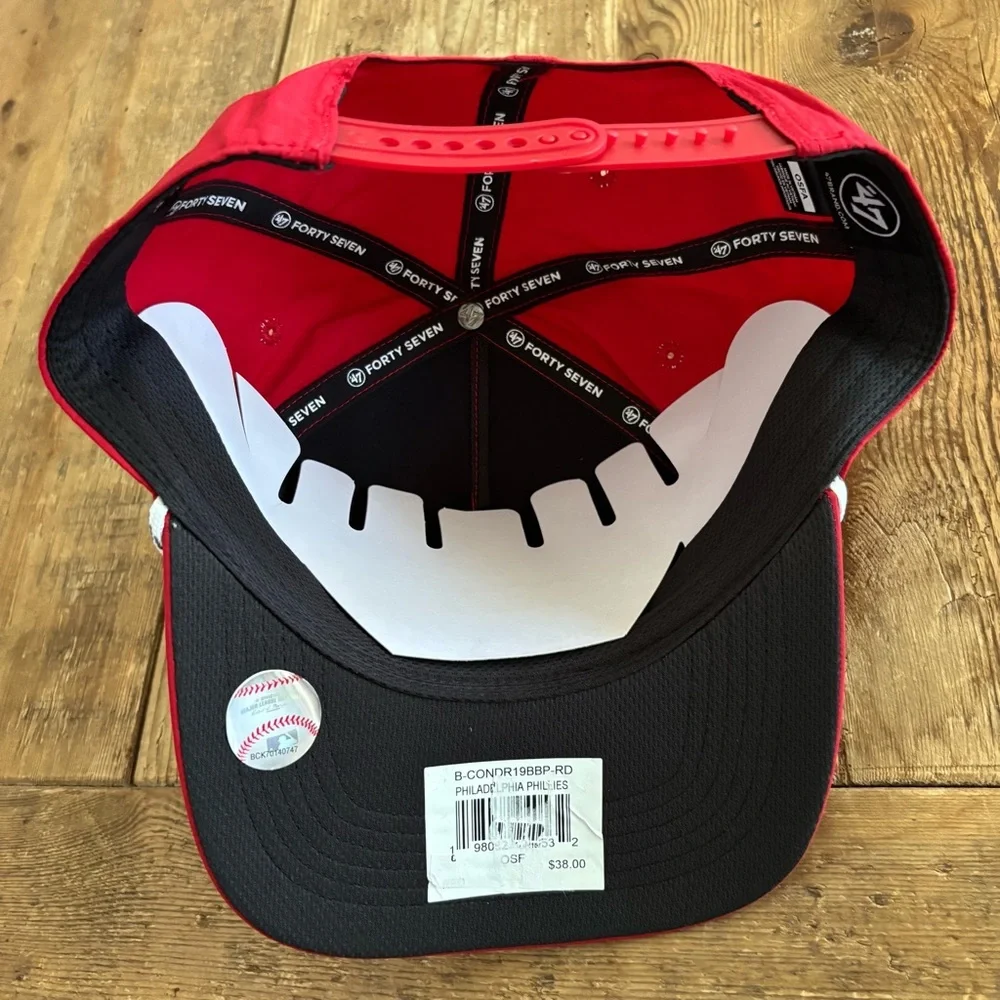 NWT Philadelphia Phillies MLB '47 Brand Red Script Rope Hitch Adjustable Hat - Picture 5 of 8